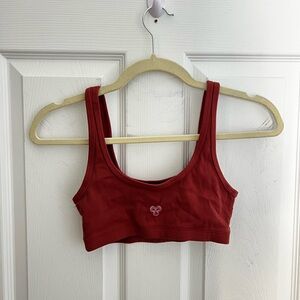 TNA Women's Red Ribbed Bralette/Sports Bra